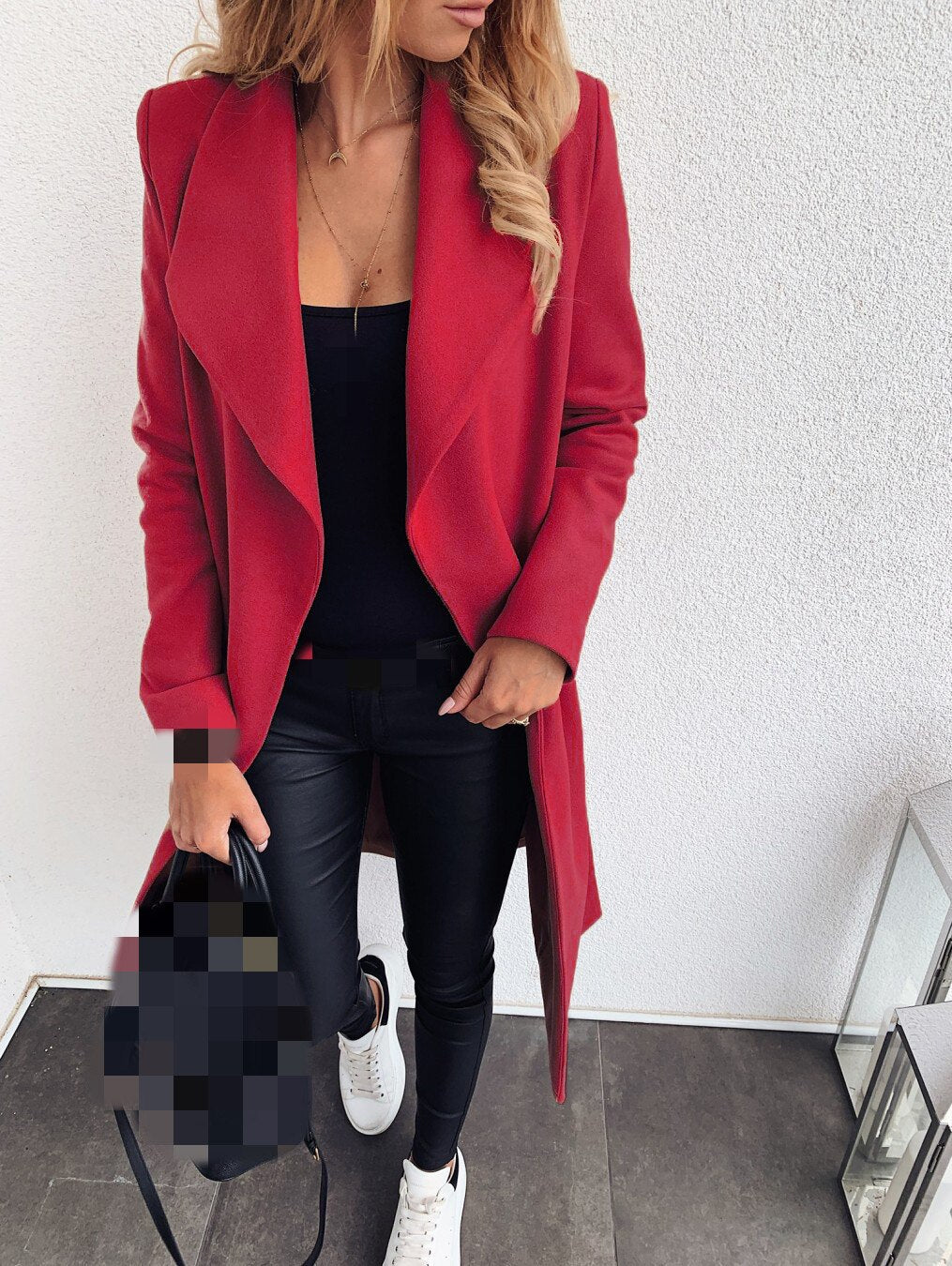 deanwangkt  Spring Wool Women's Coat Trench Lace Up Long Black Coats Female Elegant Autumn Fashion Casual Outerwear Ladies Clothing - Deanwangkt