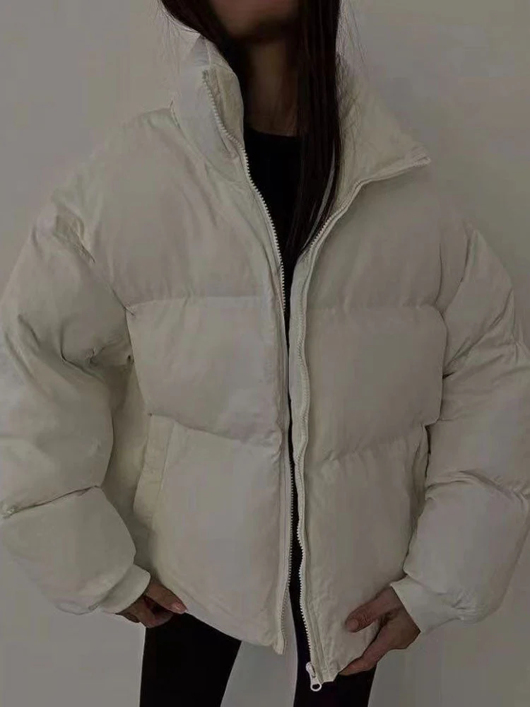 deanwangkt Winter Zipper Casual Y2K Clothes Loose Over Sized Jackets For Women  Korean Fashion Streetwear Pocket Warm Coats - Deanwangkt