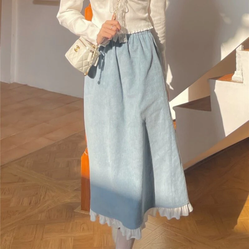 deanwangkt Autumn White Kawaii Lolita Female Blouse Lace Japanese Sweet Long Slevee Tops Women Knitted Casual Korean Designer Clothing - Deanwangkt