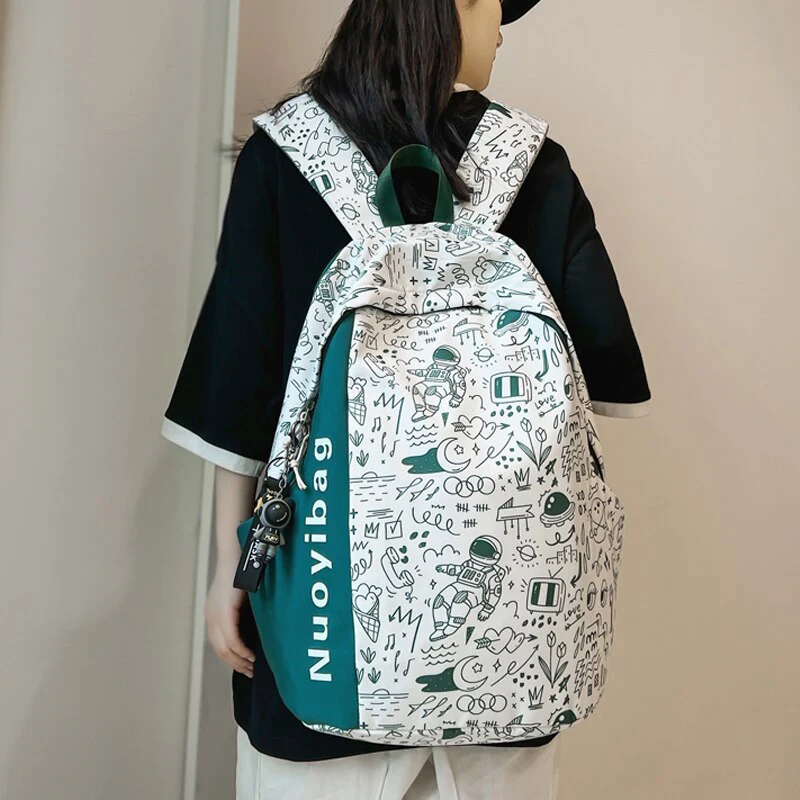 Back to school  Fashion Large Bookbag for Girls Boys Schoolbag High Capacity Teenagers Backpack Laptop Rucksack Women Travel Mochila - Deanwangkt