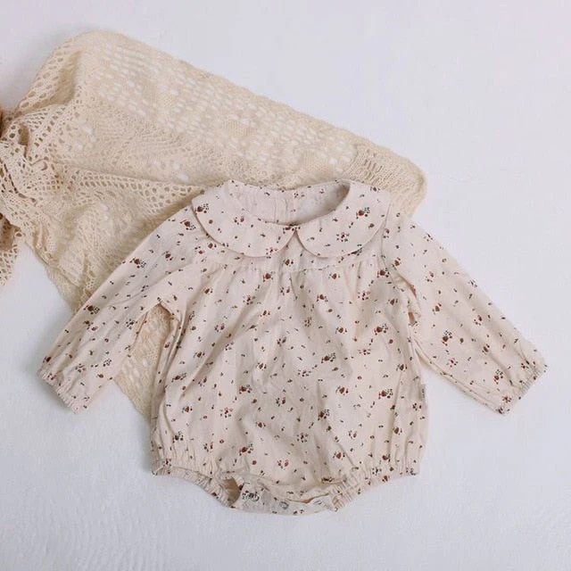 Baby Girl Rompers for 0-24M Long Sleeve Romper Jumpsuits One-piece New Fashion 100% Organic Cotton Newborn Baby Girl Clothes - Deanwangkt