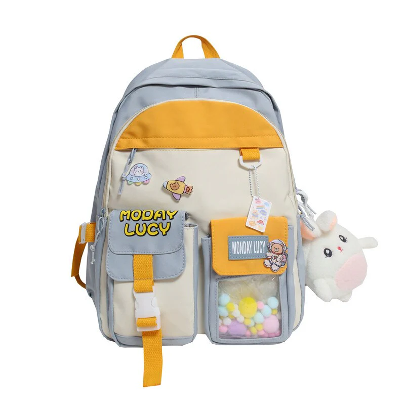 BACK TO SCHOOL   Fashion Female Women Like Backpack For Teenage Girl Kawaii Travel Rucksack Waterproof Nylon Simple School Bag Mochilas - Deanwangkt