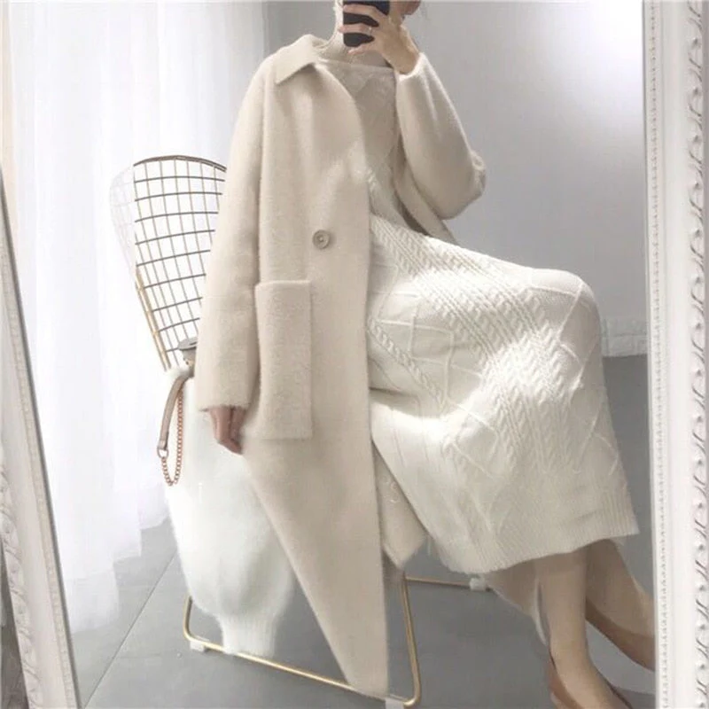 deanwangkt  British Double Breasted Oversized Long Trench Coat Women Windbreaker Fashion Female Turn-down Collar Long Overcoats Casual top - Deanwangkt