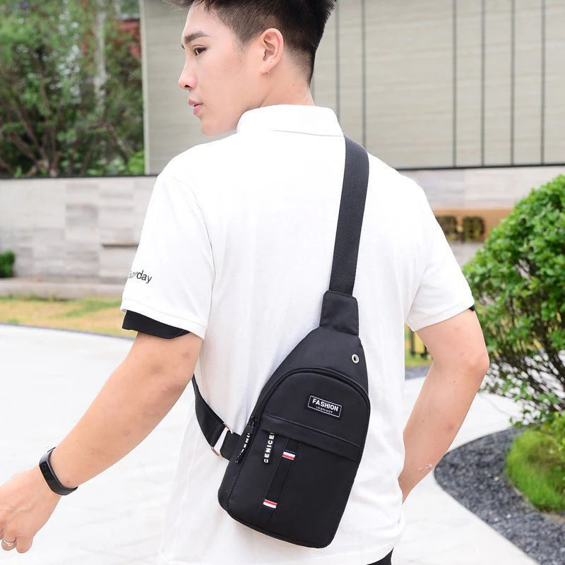 deanwangkt  New Men Chest Bag New Nylon Multi Functional Crossbody Bag Fashion Korean Versatile Men One Shoulder Chest Bag - Deanwangkt