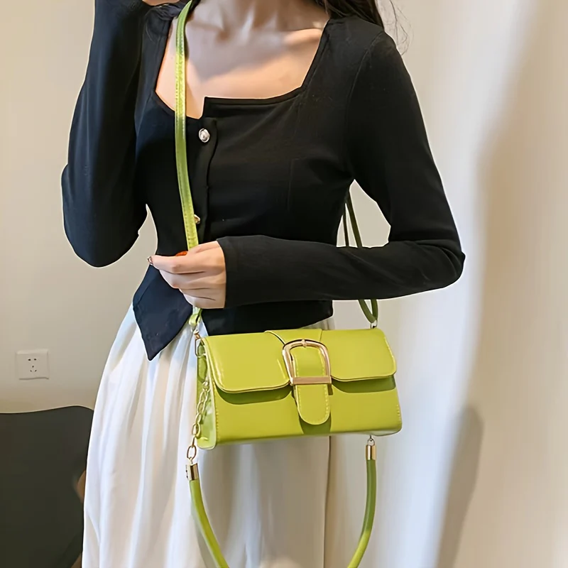 deanwangkt Vintage PU Crossbody Bag, Retro Shoulder Bag, Women's Fashion Handbag & Purse For Commute - Deanwangkt