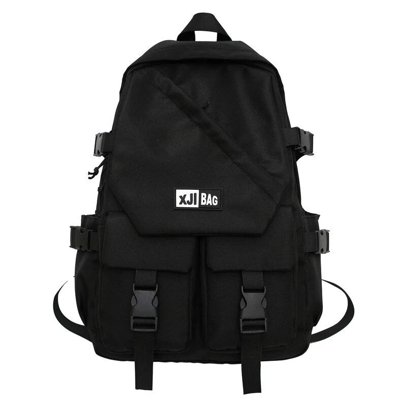 Back to school  Fashion Multi Pockets Men Backpack Black Laptop Mochila Student Bookbag Girl School Bag Lovers Travel Rucksack Women - Deanwangkt