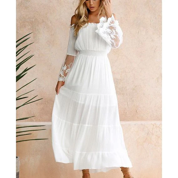 New Cover-ups Summer Women Beach Wear White Cotton Tunic Dress Bikini Bath Sarong Wrap Skirt Swimsuit Cover Up - Deanwangkt