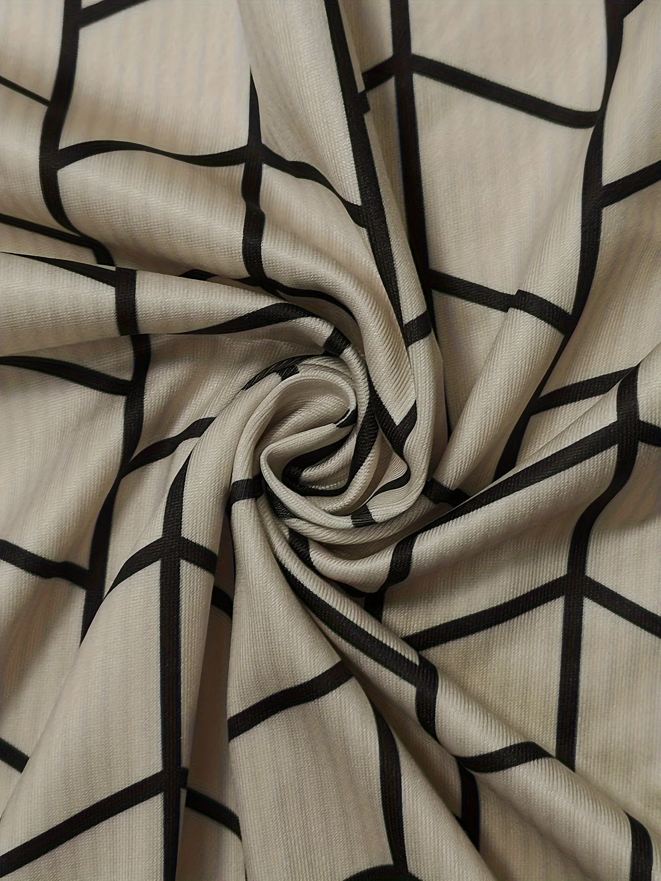 Contrast Trim Allover Print Dress, Elegant Button Front Long Sleeve Dress, Women's Clothing - Deanwangkt