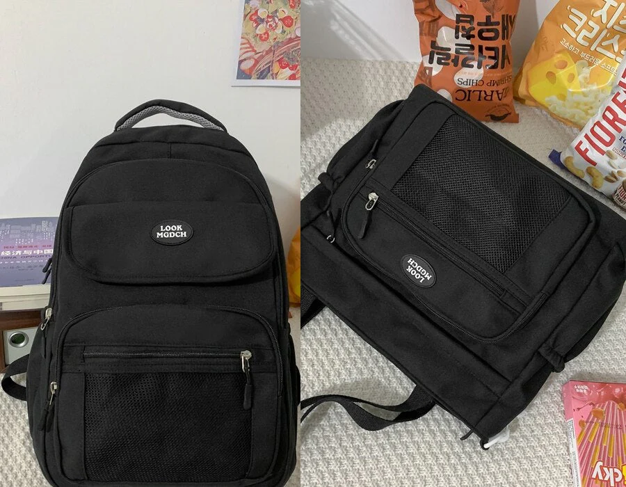 Back to school   Fashion Kawaii Student Schoolbag 2pcs Set Bag Girls Cute Waterproof Backpack Travel Mochila Teens Bookbag Shoulder Bag - Deanwangkt