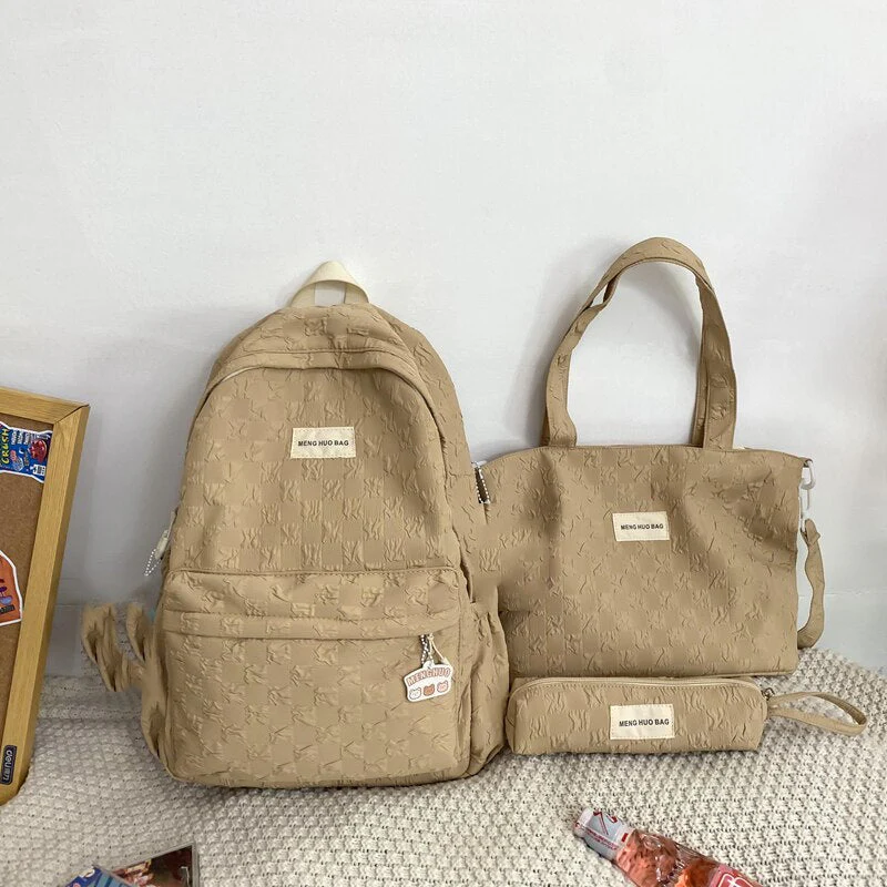 BACK TO SCHOOL   Kawaii Set Bag for Girls Schoolbag Fashion Cute Backpack Teens Bookbag Laptop Rucksack Women Travel Shoulder Mochila - Deanwangkt