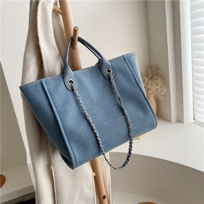 deanwangkt  Women's Casual Shoulder Bag Tote Designer Female Bag New Chain Messenger Bags Canvas Leisure Handbags Women's Bag  Trend - Deanwangkt