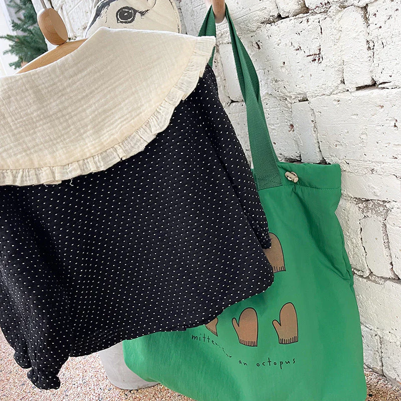 deanwangkt  Spring cute baby girl polka dot black outfits Girls fashion big turn-down collar shirt and wide leg pants 2pcs sets Kids clothes - Deanwangkt