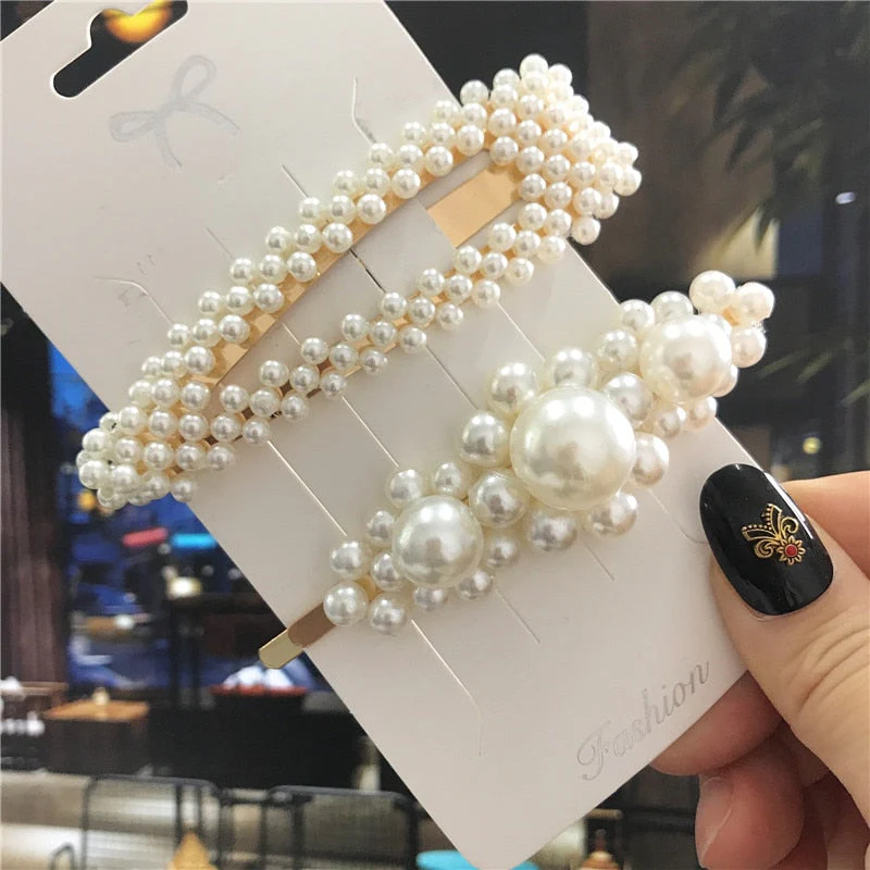 deanwangkt 6PCS Fashion Pearls Flower Chinese Hair Clips Pins For Girls Headwear Sweet Hairpins Hair Accessories Women - Deanwangkt