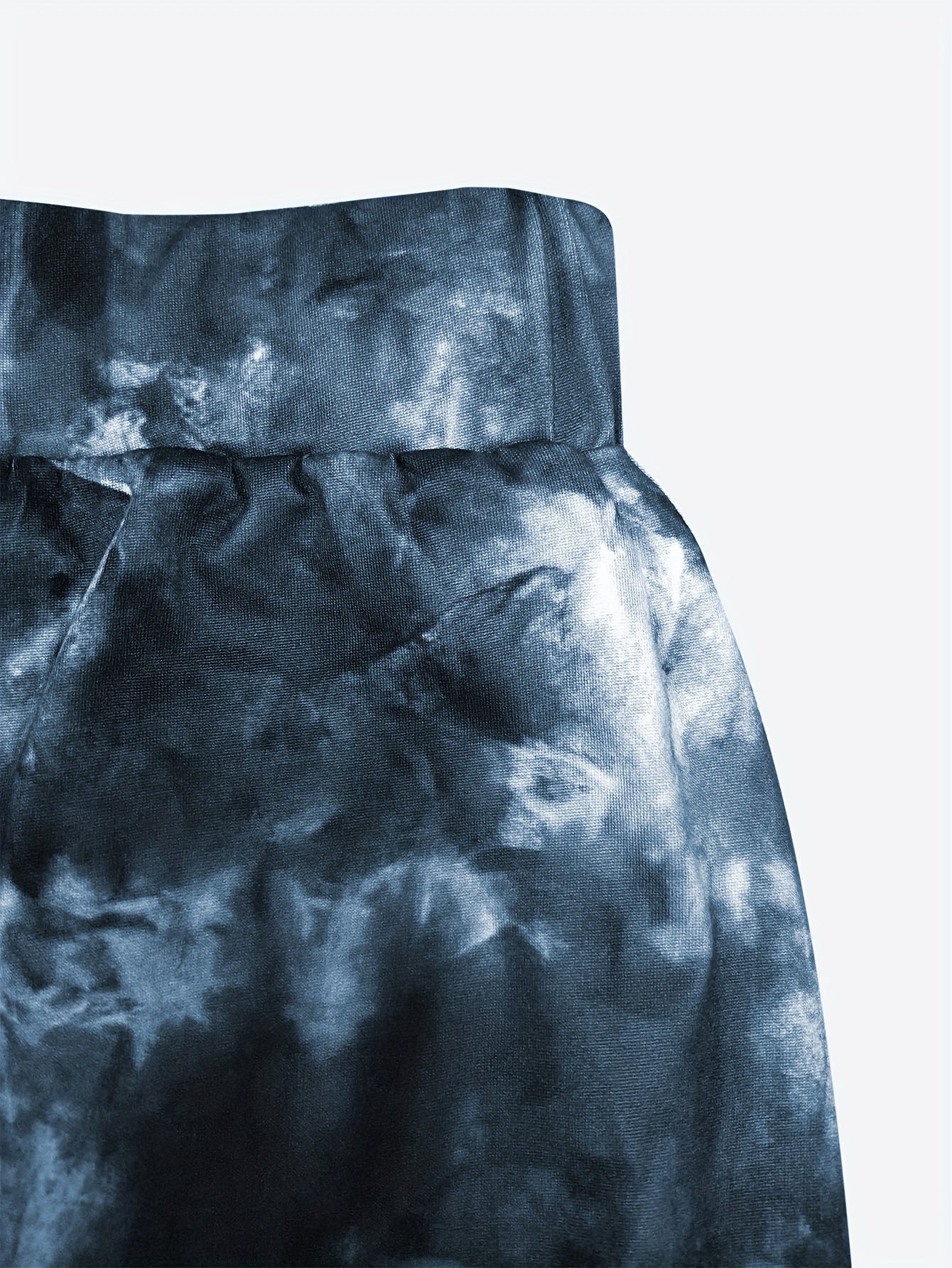 deanwangkt-1 Plus Size Casual Skirt, Women's Plus Tie Dye Elastic Medium Stretch Slim Fit Maxi Skirt - Deanwangkt