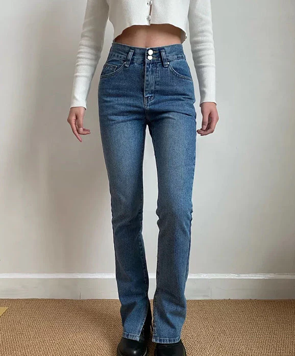 deanwangkt - Tala Cowgirl Split Jeans - Deanwangkt