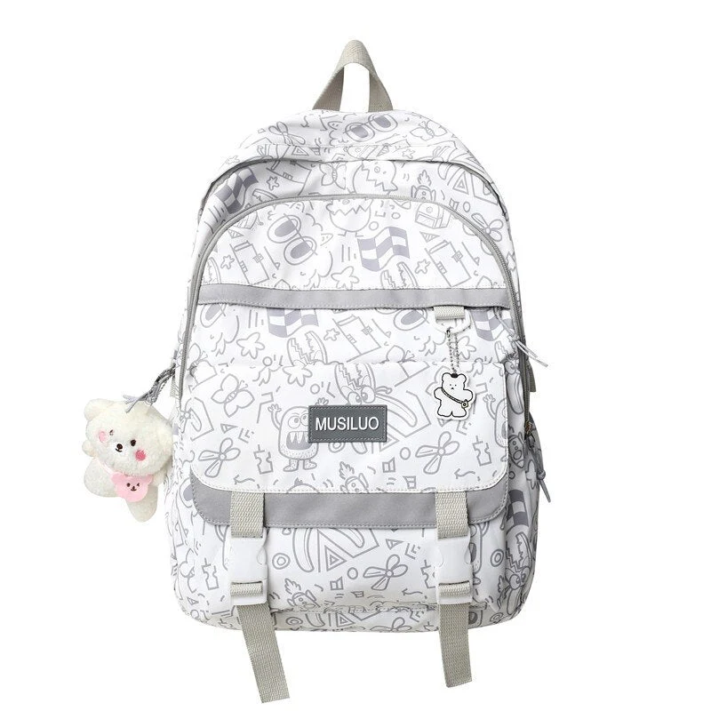 Fashion Backpack For Women School Bags Men Travel Rucksack Graffiti Boy Girl Student Bag Female College Knapsack Laptop Mochila - Deanwangkt