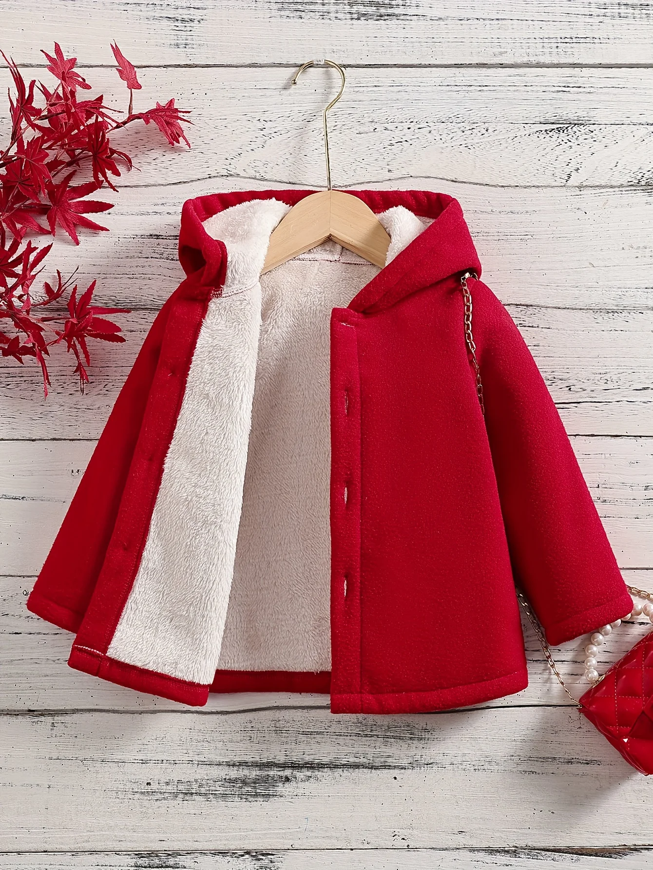 Hooded Fleece Jacket With Button Casual Long Sleeve Hoodies For Autumn And Winter, Everyday - Deanwangkt