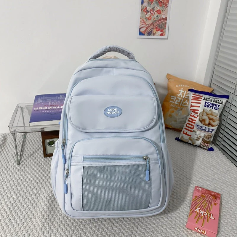 Back to school   Fashion Kawaii Student Schoolbag 2pcs Set Bag Girls Cute Waterproof Backpack Travel Mochila Teens Bookbag Shoulder Bag - Deanwangkt