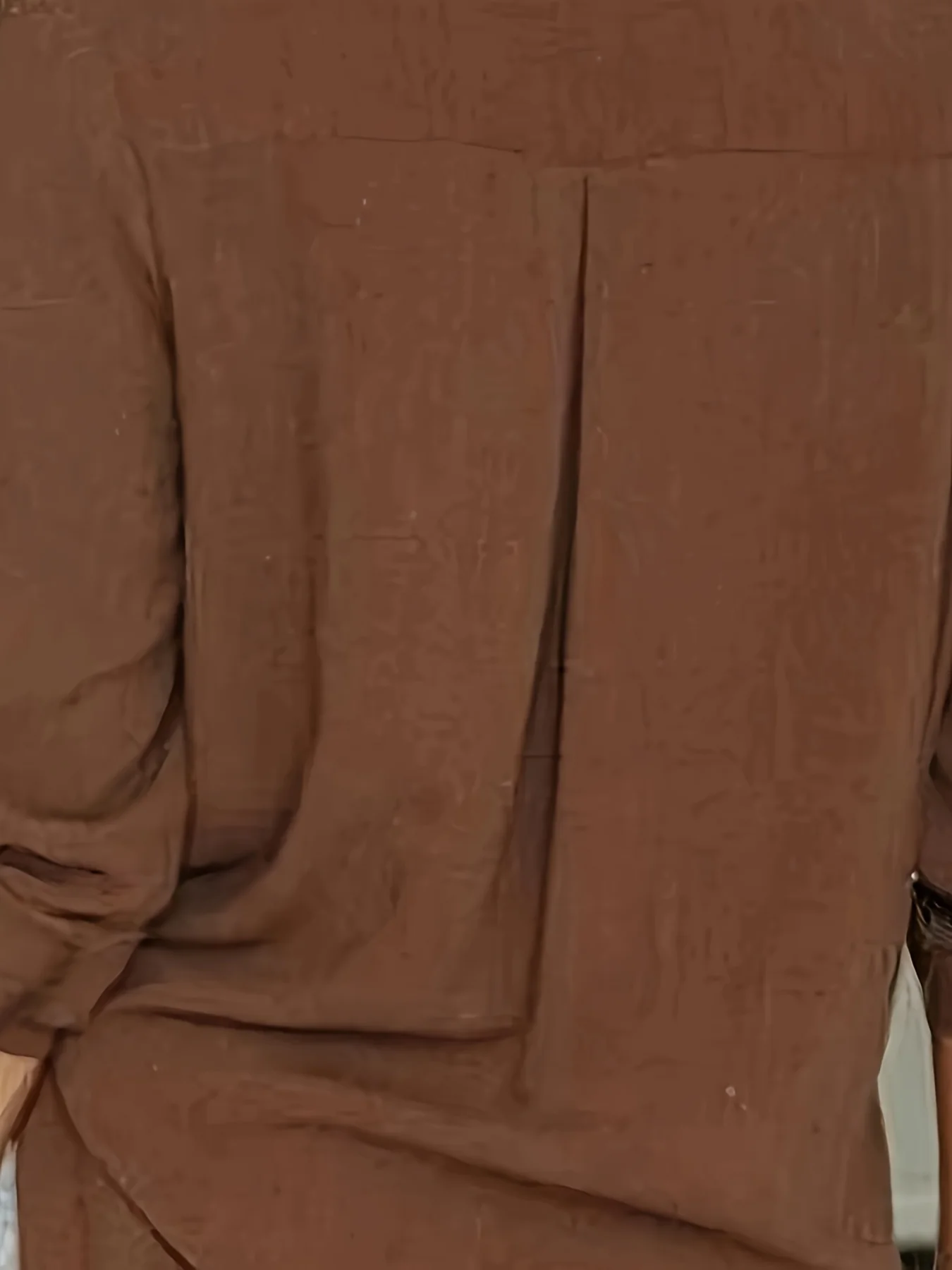 Solid Button Front Shirt, Casual Long Sleeve Loose Shirt, Women's Clothing - Deanwangkt