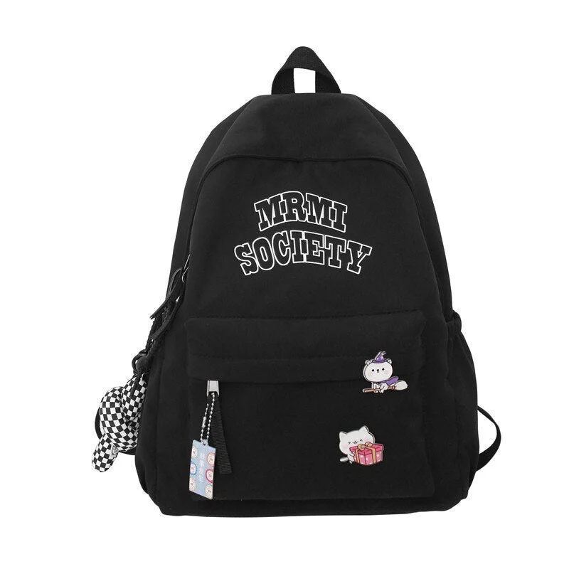 Back to school  Fashion Simple Letter Women Backpack Girl Boy Laptop Rucksack Student Lovers School Bag Femal Shoulder Travel Mochila - Deanwangkt