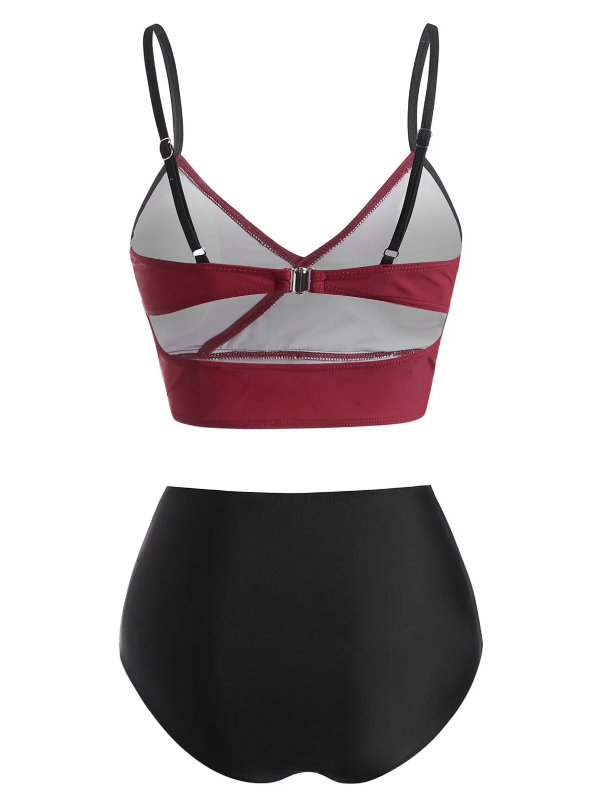 deanwangkt    Ruffle Mock Button Tummy Control Bikini Swimwear Brazilian Bikini Set Swim Suit Top Push-Up Swimwear Bikini Swimsuit - Deanwangkt