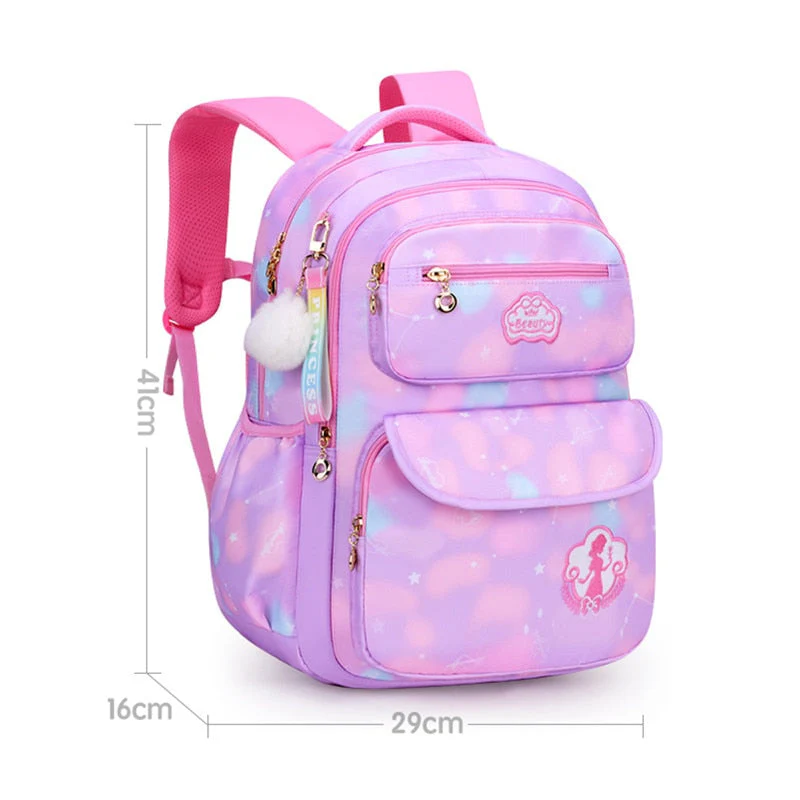 deanwangkt Cute Girls School Bags Children Primary School Backpack satchel kids book bag Princess Schoolbag Mochila Infantil 2 szies - Deanwangkt