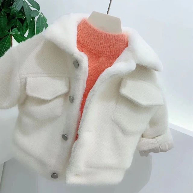 deanwangkt new Baby Girl Boy winter Spring Autumn Plush Coats Jackets Fashion cotton down Kids Children Overwear Clothes - Deanwangkt