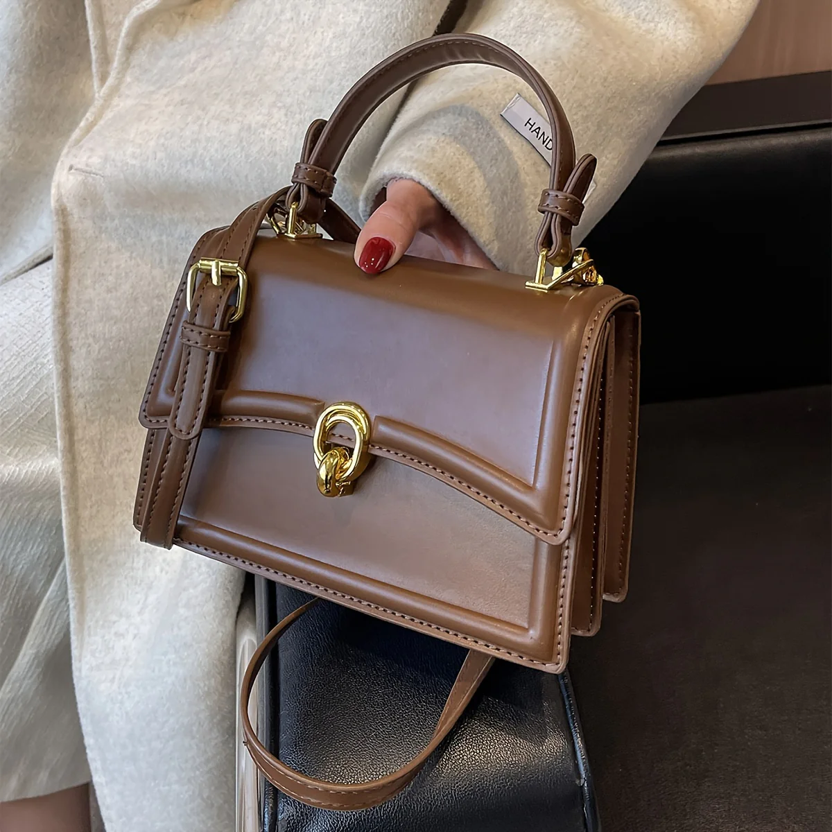 deanwangkt Mini Vintage Crossbody Bag, Retro PU Shoulder Bag, Women's Fashion Handbag & Purse - Deanwangkt