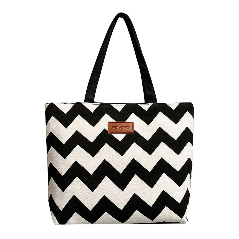 deanwangkt Fashion Folding Women Big Size Handbag Tote Ladies Casual Flower Printing Canvas Graffiti Shoulder Bag Beach Bolsa Feminina - Deanwangkt