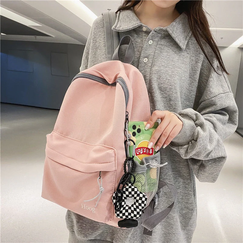 BACK TO SCHOOL  Fashion Women Mochila Waterproof Travel Bag for Girls Leisure Backpack Solid College Bookbag Rucksack Lady Small Bag - Deanwangkt