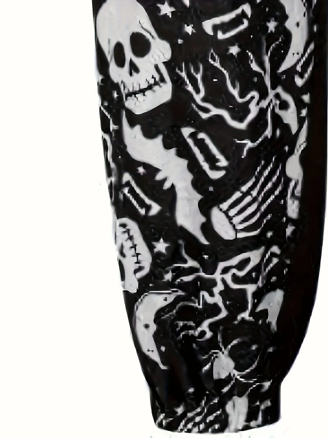 deanwangkt-1  Halloween Skull Pattern Jogger Pants, Loose Fit Slight Stretch Casual Sporty Sweatpant, Women's Athleisure - Deanwangkt