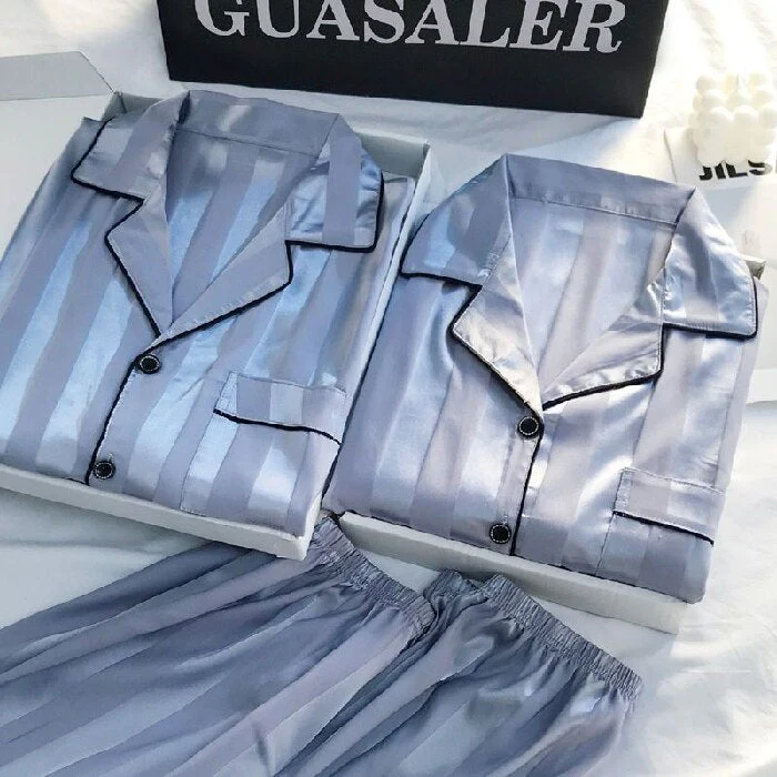 deanwangkt Summer Leopard Print Silk Ice Silk Pajamas Women's Short-Sleeved Shorts Cardigan Home Service Suit Pyjamas Women Pj Sets - Deanwangkt