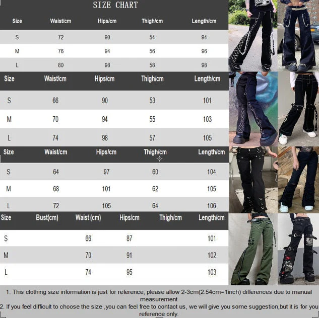 deanwangkt Gothic Emo Alt Cargo Pants Techwear Hip Hop Jeans Lazy Goth Punk Black Denim Trousers Streetwear Academic Low Waist Joggers Y2k - Deanwangkt