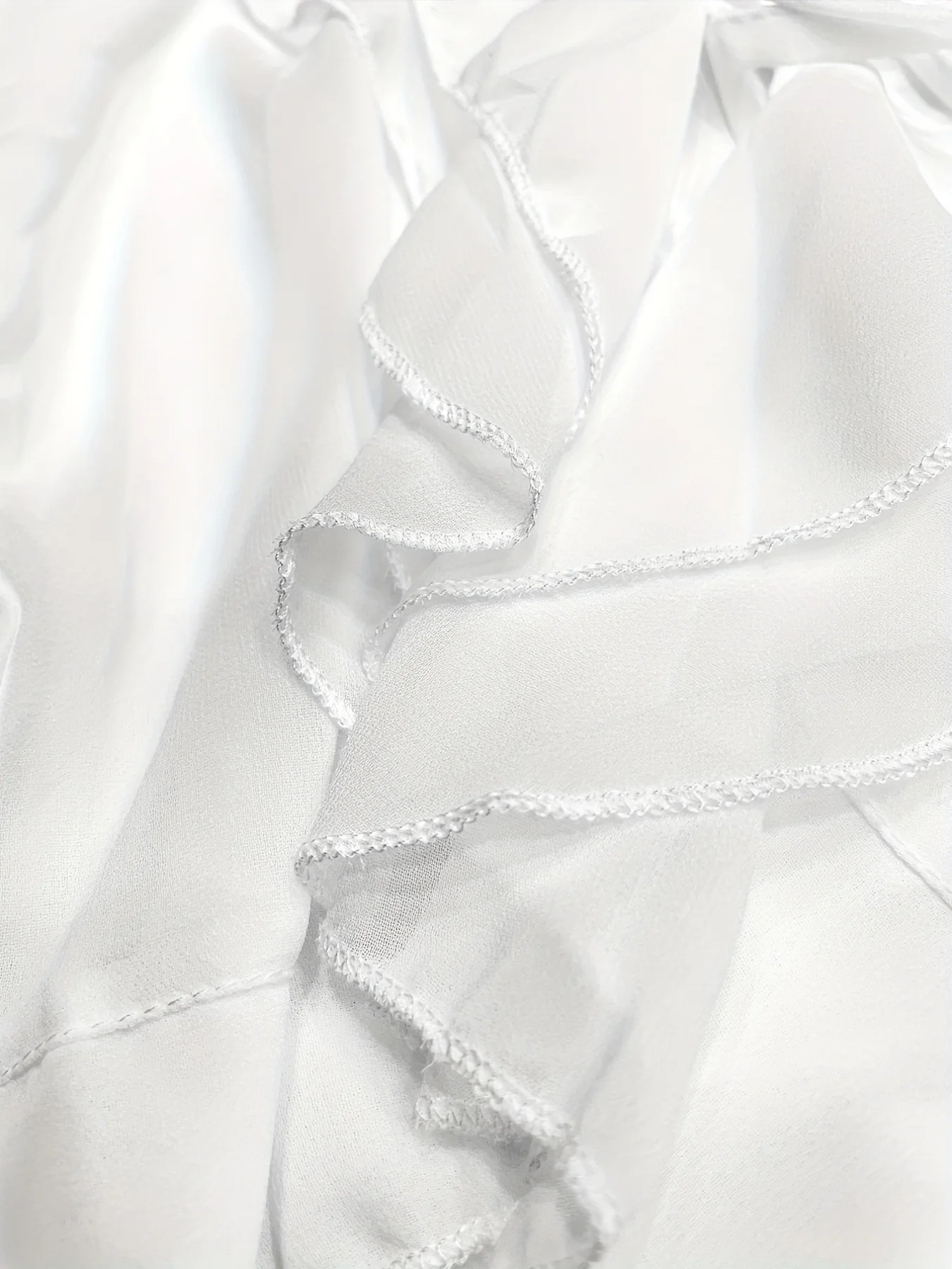 Ruffle Layered Blouse, Elegant Tie Front Long Flared Sleeve Blouse, Women's Clothing - Deanwangkt