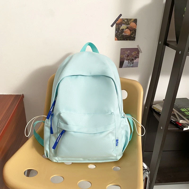 deanwangkt  Women Mochila Fashion Cute Girls Bookbag for Schoolbag Summer Teens Student Backpack Laptop Rucksack Solid Travel Bag - Deanwangkt