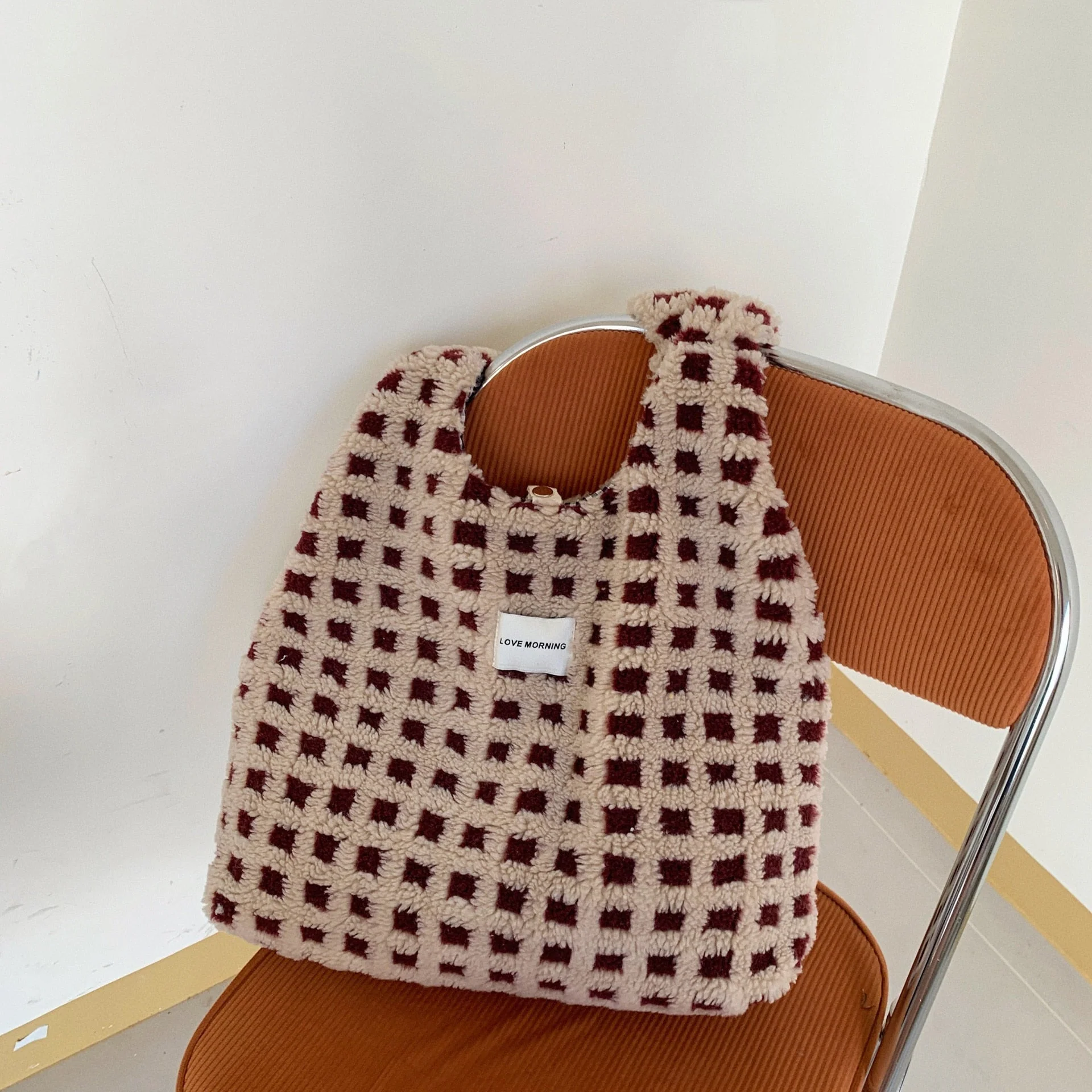 deanwangkt  Winter Soft Plush Handbags Women Imitation Lamb Hair Tote Bag Large-capacity Shoulder Bag For Women Shopper Bag Bolsa Mujer - Deanwangkt