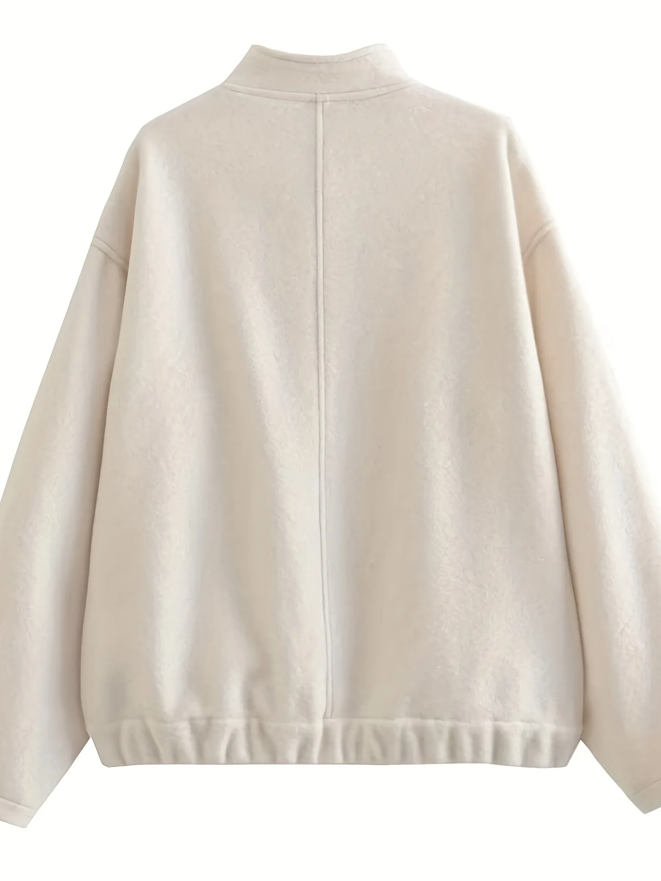 deanwangkt-1  Button Front Slant Pockets Jacket, Versatile Long Sleeve Jacket For Fall & Winter, Women's Clothing - Deanwangkt