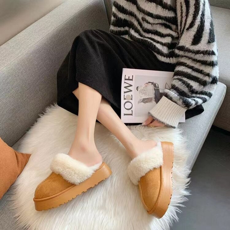 deanwangkt Snow Boots Slippers Women Soft Women Shoes Waterproof Boots Ladies New Ankle Boots Flat  Winter Shoes Women - Deanwangkt