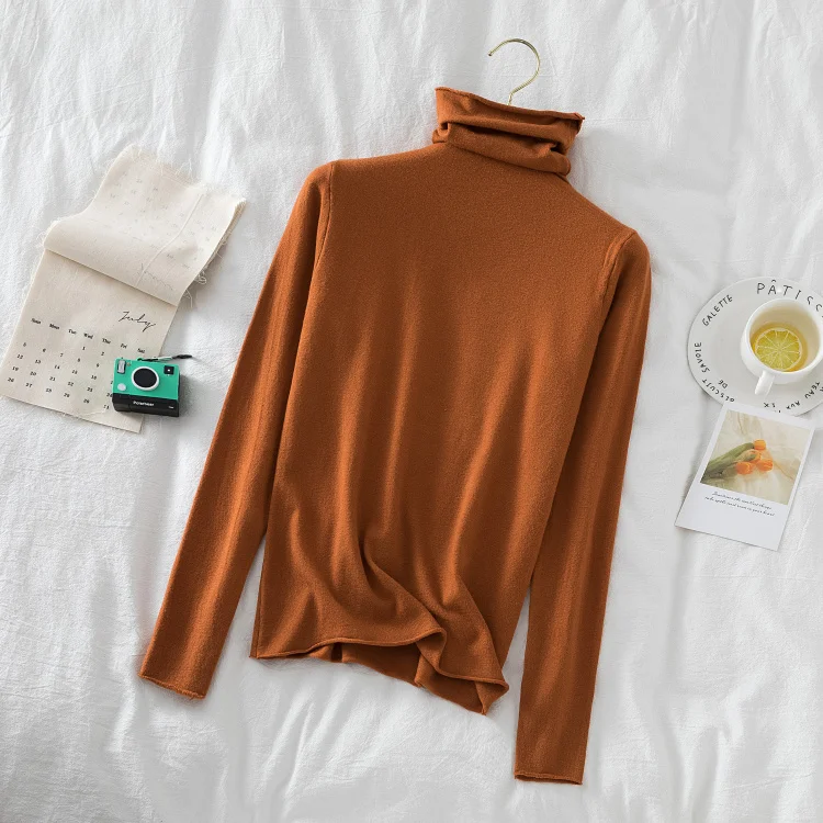 deanwangkt Turtleneck Women Sweaters Autumn Winter Sweater Knitted Pullover Long Sleeve Woman Sweaters Tops Soft Jumper Pull Femme - Deanwangkt