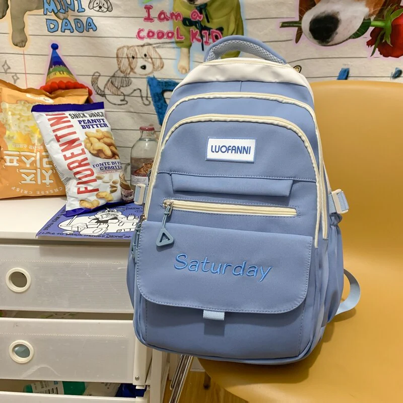 BACK TO COLLEGE  Cute Girl Fashion Bookbag for Teen Waterproof Backpack High School Kawaii College Laptop Rucksack Women Travel Mochila - Deanwangkt