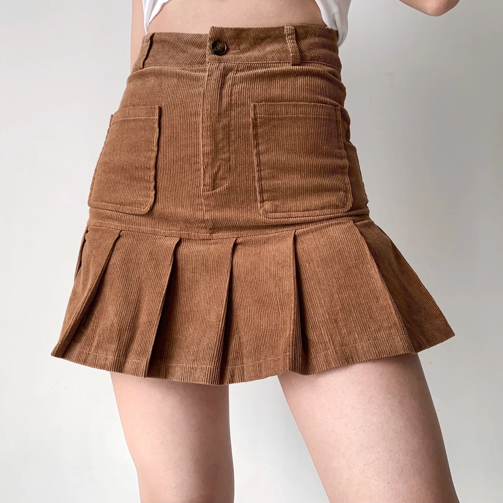 deanwangkt - Penny Corduroy Pleated Skirt - Deanwangkt