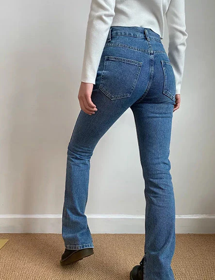 deanwangkt - Tala Cowgirl Split Jeans - Deanwangkt