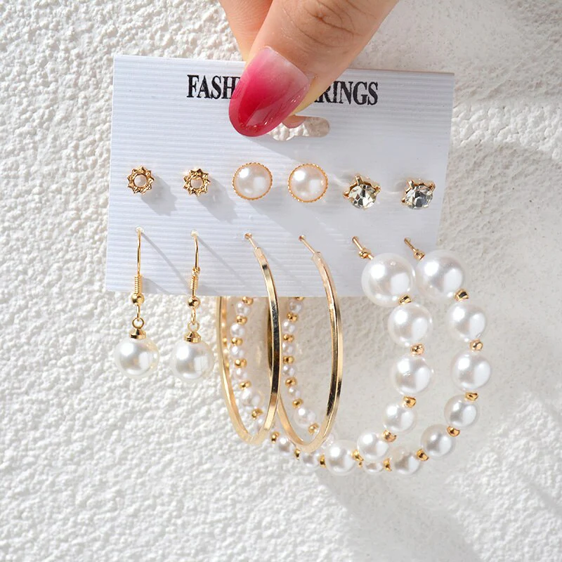 DEANWANGKT 23 Styles Women Earring Set Fashion Jewelry Gold Metal Big Hoop Dangle Drop Earing Butterfly Tassel Geometric Punk Brincos Femme - Deanwangkt