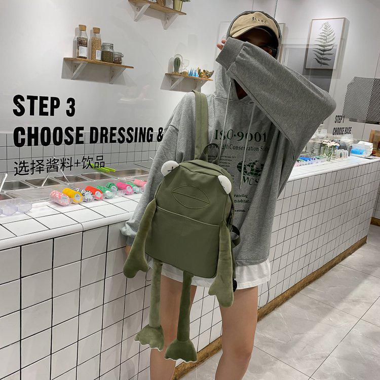deanwangkt Japanese Kawaii Backpack Women Mochila Feminina Sac A Dos Femme Frog Backpack Bags Mochilas Bolsos Back Pack Travel Backpack Bag - Deanwangkt