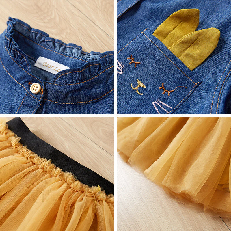 deanwangkt Baby Girl Clothes  Children Suits Korean Version Small Fragrance Girl Plaid Doll Collar Jacket + Love Vest Skirt 2Pcs Clothes Suit Wool Coat - Deanwangkt