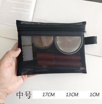 deanwangkt  Mini Mesh Cosmetic Bag Women Portable Lipstick Bag Makeup Bag One Set Makeup Pouch Toiletry Bag Necessarie Feminina Kosmetyczka - Deanwangkt