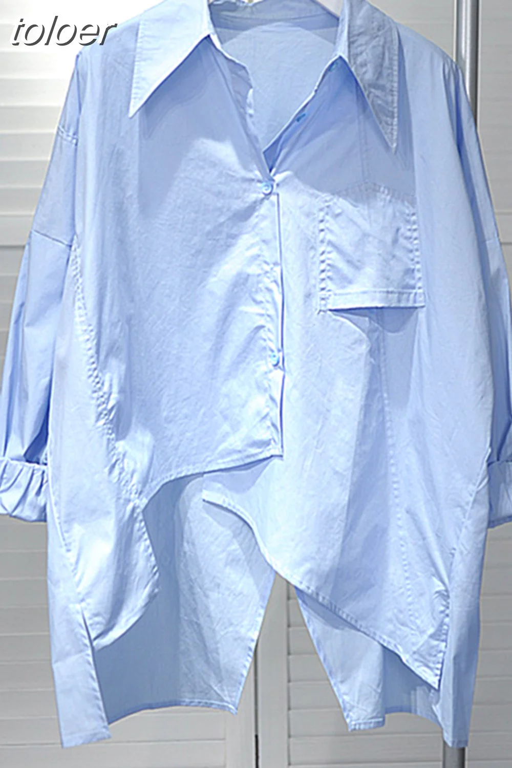 deanwangkt Korean Chic Shirt For Women Lapel Long Sleeve Single Breasted Loose Casual Blouses Females Summer Clothing  Style - Deanwangkt