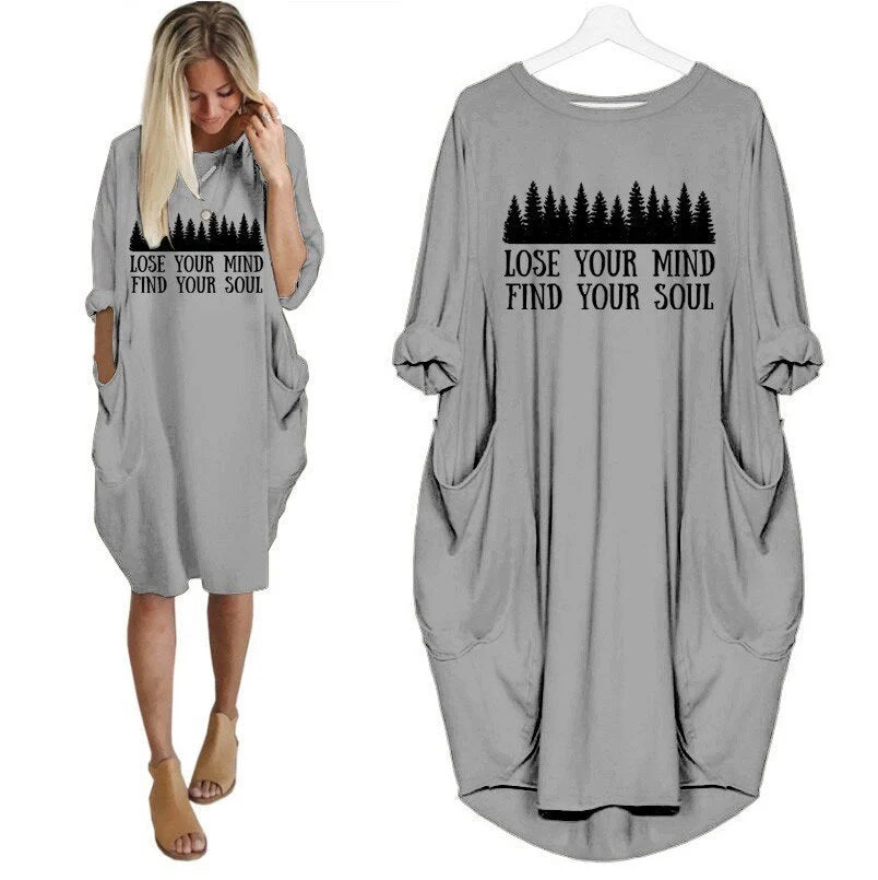 Wenkouban Women Off The Shoulder New T-Shirt For Women Funny Letter Print Find Your Soul  Tshirt Plus Size Tops Graphic Tees - Deanwangkt