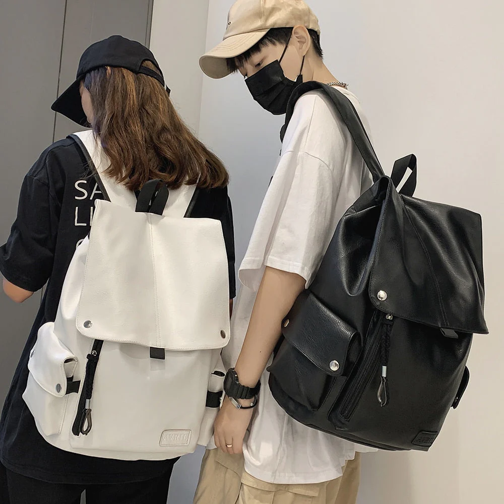 deanwangkt High Quality Women Man Backpack Soft Leather Men's Backpacks Girl Luxury Designer Back Pack Laptop Bag Large Capacity Travel Bag - Deanwangkt