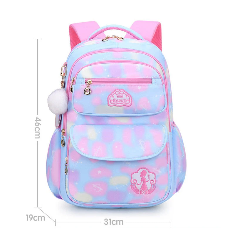 deanwangkt Cute Girls School Bags Children Primary School Backpack satchel kids book bag Princess Schoolbag Mochila Infantil 2 szies - Deanwangkt